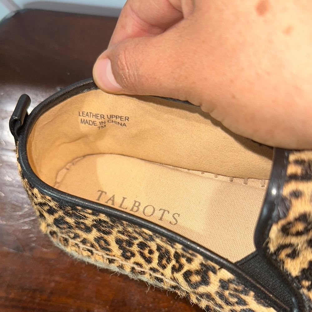 Talbots Brown and Black Leopard Print Loafers - Picture 6 of 6